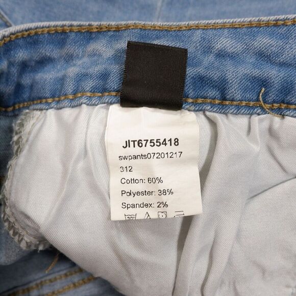 Shein Jeans Womens M Super High Rise Skinny Blue Denim Stretch Measures 28 x 27 - Picture 4 of 10